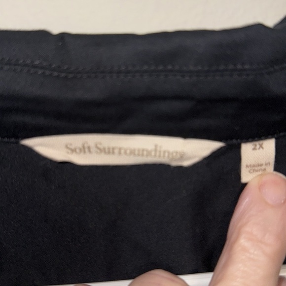 Soft Surroundings Cotton Tunic Black Button Down Size 2X. B1 - Picture 3 of 5